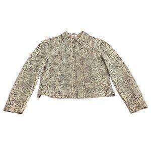 Vintage Joseph Ribkoff Trends Veston Jacket Womens 10 Gathered Sueded Full Zip